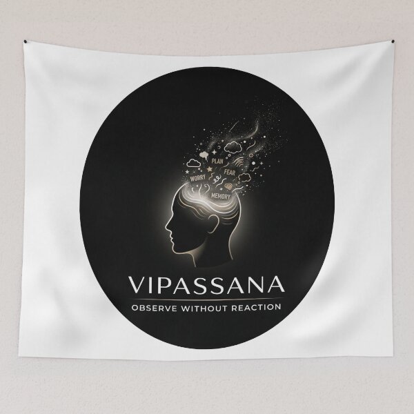 Item preview, Vipassana – Observe Without Reaction | Mindfulness Zen Meditation Design designed and sold by ArtsyExplorer.