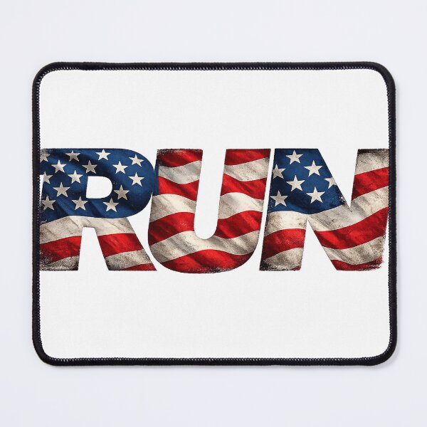 Item preview, RUN USA Flag designed and sold by -ADRIAV-.