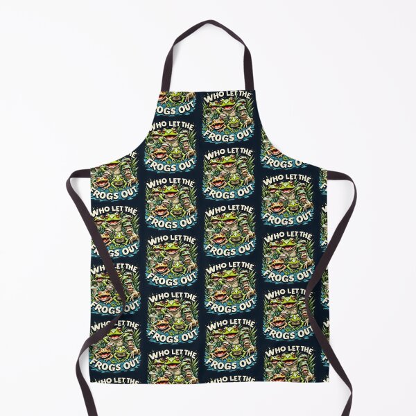 Item preview, Who Let the Frogs Out? Funny Frog Graphic designed and sold by Huskyyy Designs.