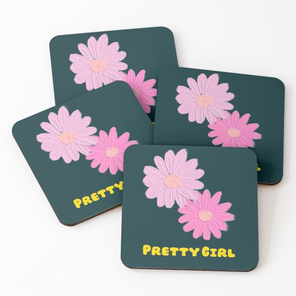 Item preview, Pink Flower Illustration with "Pretty Girl" Text designed and sold by PACS0011.