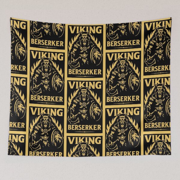 Item preview, Viking Berserker Norse Warrior Fury Art designed and sold by Retr0Tshirts.