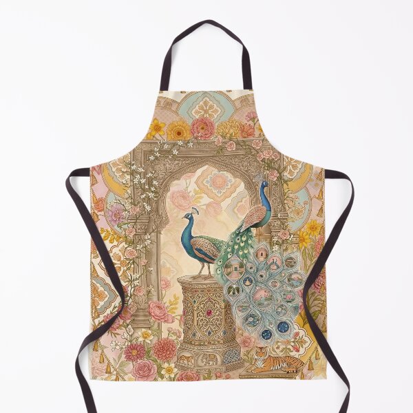 Item preview, Royal Rajput Garden with Peacocks and Florals designed and sold by RajRang.