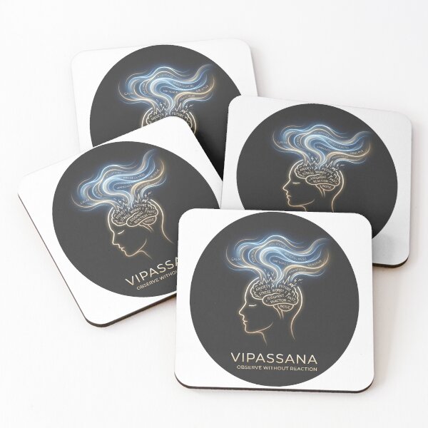 Item preview, Vipassana – Observe Without Reaction | Mindfulness Meditation Design designed and sold by ArtsyExplorer.