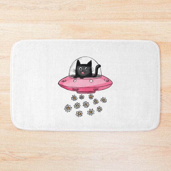 Item preview, Space cat and flowers designed and sold by uunaa.