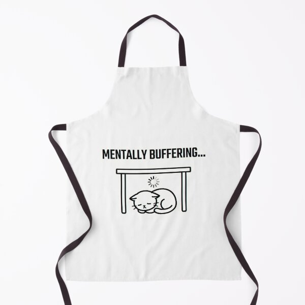 Item preview, Mentally Buffering... - Relatable Cat Under Desk Sticker designed and sold by designerr23 ⭐⭐⭐⭐⭐.