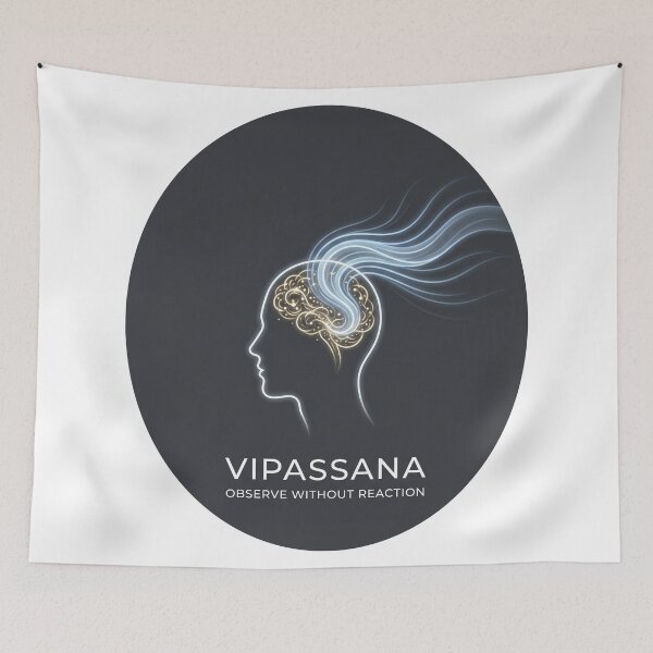 Item preview, Vipassana – Observe Without Reaction | True Path Mindfulness Zen Design designed and sold by ArtsyExplorer.