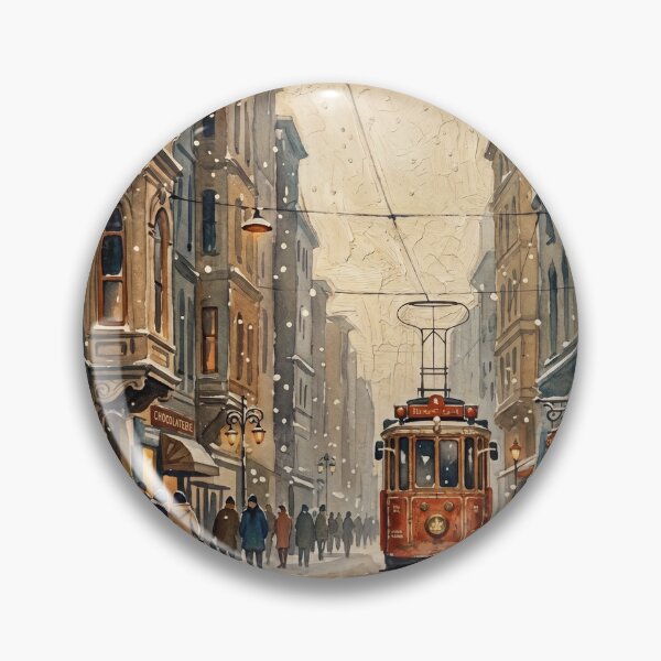 Item preview, Cozy Winter City Street Poster designed and sold by STTrillionTEES.