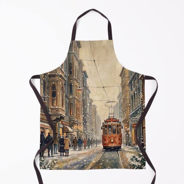 Item preview, Cozy Winter City Street Poster designed and sold by STTrillionTEES.