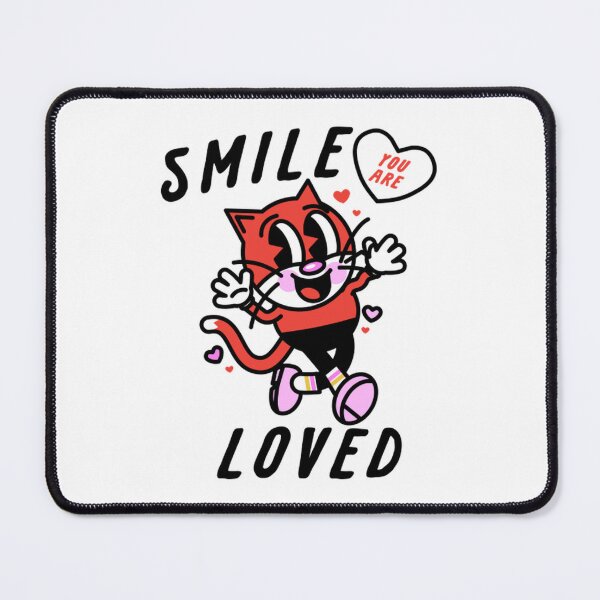 Item preview, You Are Loved Retro Smile Cat Motivational Art designed and sold by HoneyMonday.