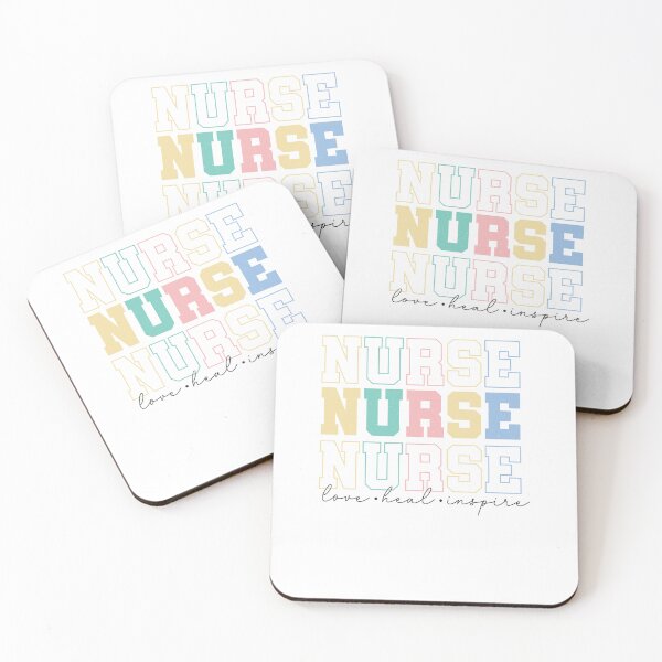 Item preview, Nurse Nurse Nurse Love Heal Inspire Pastel Retro designed and sold by krystalRomanart.