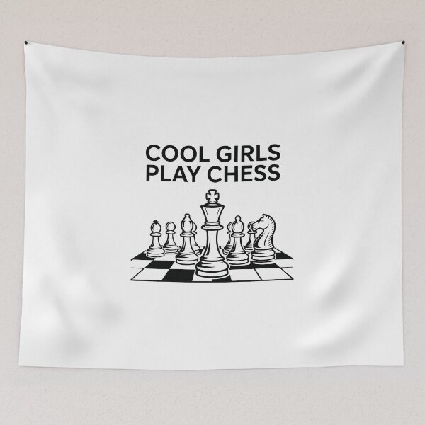 Item preview, COOL GIRLS PLAY CHESS designed and sold by jkrphoto.