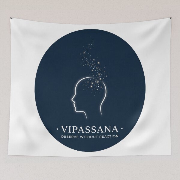 Item preview,  Vipassana – Observe Without Reaction | True Path Mindfulness Design designed and sold by ArtsyExplorer.