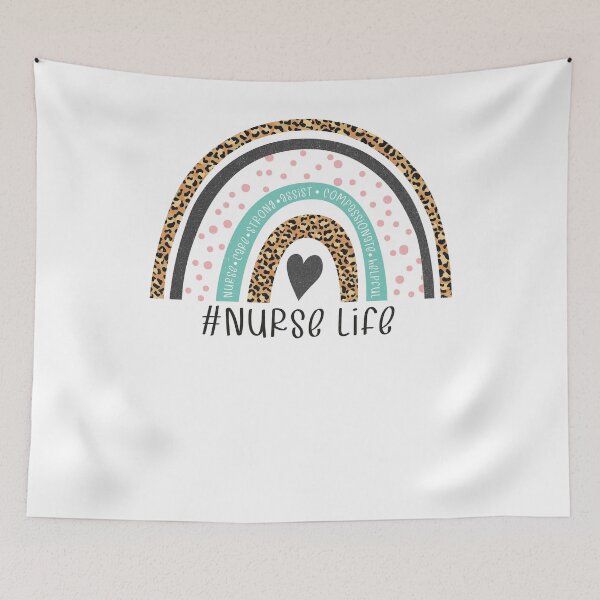 Item preview, Nurse Life Boho Rainbow Compassionate Caring Strong designed and sold by krystalRomanart.