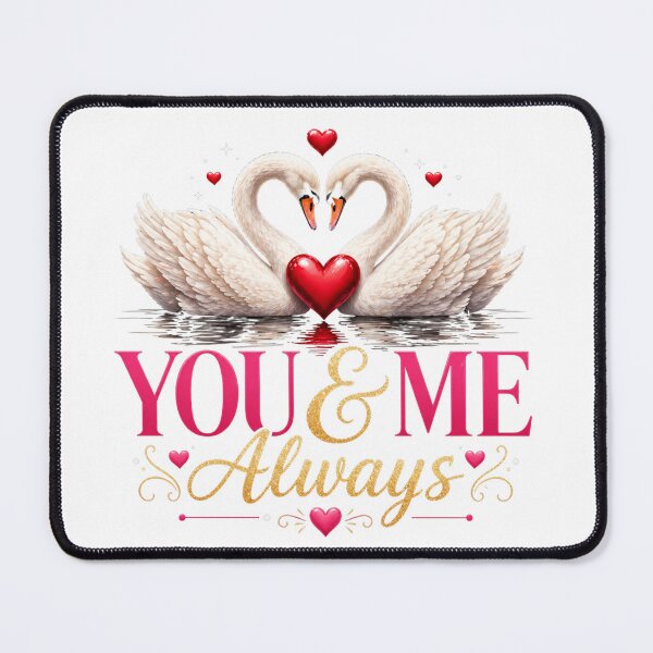 Item preview, You And Me Always Romantic Swan Couple Heart Design designed and sold by JagrDesigns.