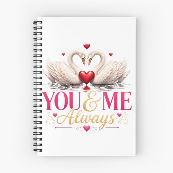 Item preview, You And Me Always Romantic Swan Couple Heart Design designed and sold by JagrDesigns.