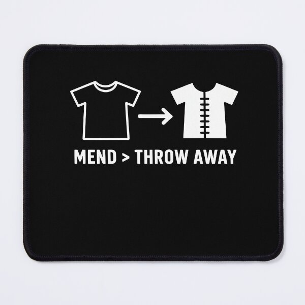 Item preview, Mend Throw Away Visible Mending designed and sold by MooonTees.