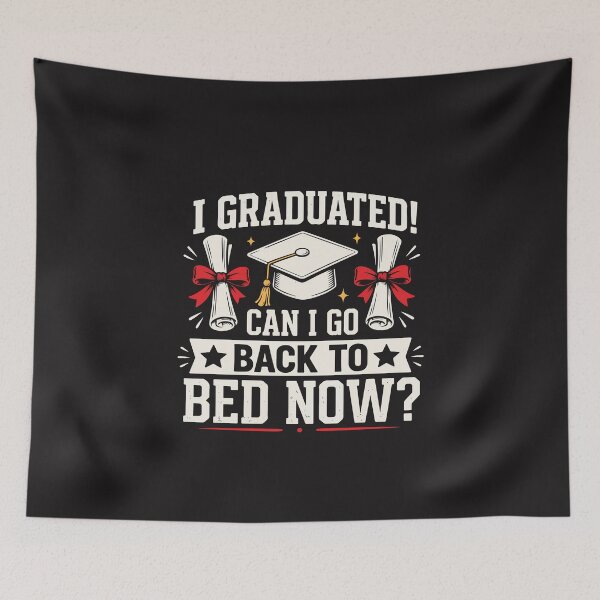 Item preview, I Graduated Can I Go Back To Bed Now Funny Graduation Gift Lazy Humor designed and sold by kiralynstration.