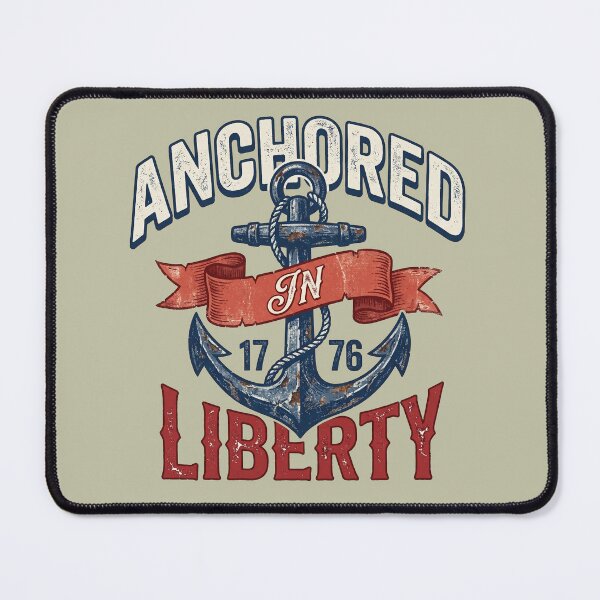 Item preview, Vintage Anchored In Liberty 1776 USA 250 Years Nautical Design designed and sold by Cozy-Old-Pub.