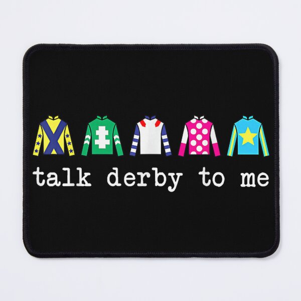 Item preview, Talk Derby To Me Jockey Silks Horse Racing Enthusiast Graphic Design designed and sold by River Silva.