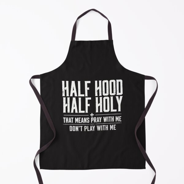 Artikelvorschau, Halb Kapuze, halb Heilig – Lustiger christlicher Spruch, Glaube, Humor, Religiöses Geschenk entworfen und verkauft von kiralynstration.