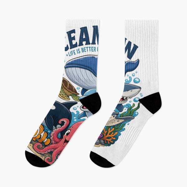 Item preview, Ocean Crew – Cute Cartoon Sea Animals T-Shirt Design designed and sold by MWSailingClub.