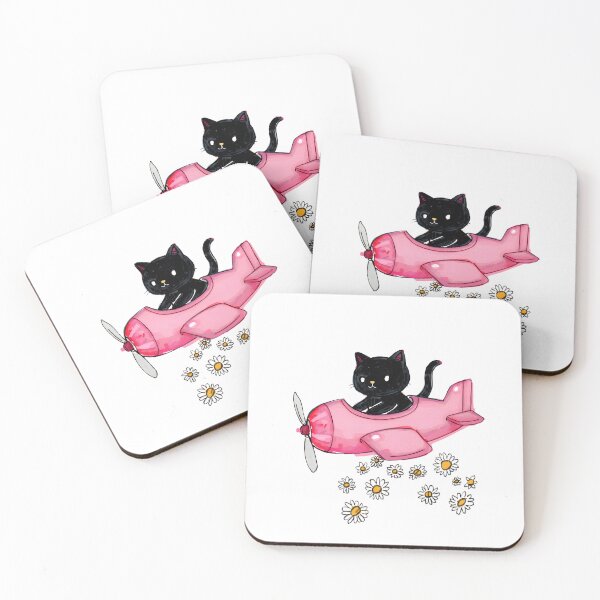 Item preview,  Flying cat and flowers designed and sold by uunaa.