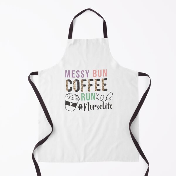 Item preview, Messy Bun Coffee Run Nurse Life Leopard designed and sold by krystalRomanart.