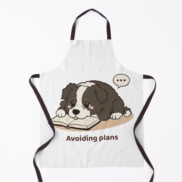Item preview, Avoiding Plans Kawaii Border Collie Introvert Design designed and sold by MJ ART.