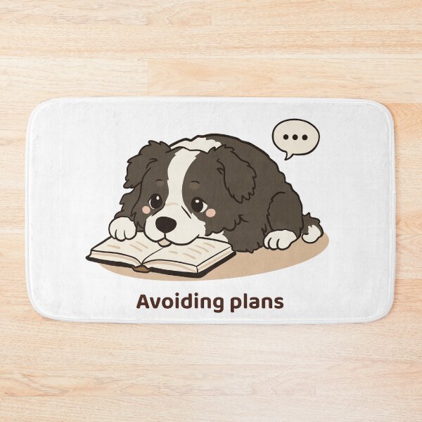 Item preview, Avoiding Plans Kawaii Border Collie Introvert Design designed and sold by MJ ART.