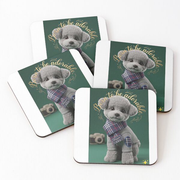 Item preview, Born to Be Adorable – Cute Fluffy Puppy in Cozy Outfit designed and sold by RushVibeWear.