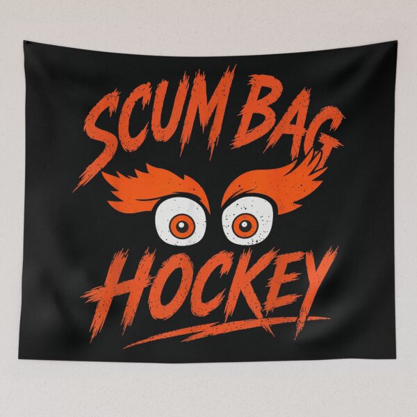 Item preview, Scumbag Hockey Aggressive Orange Eye Monster Sports Fan Graphic Design designed and sold by Taniyah Gomes.