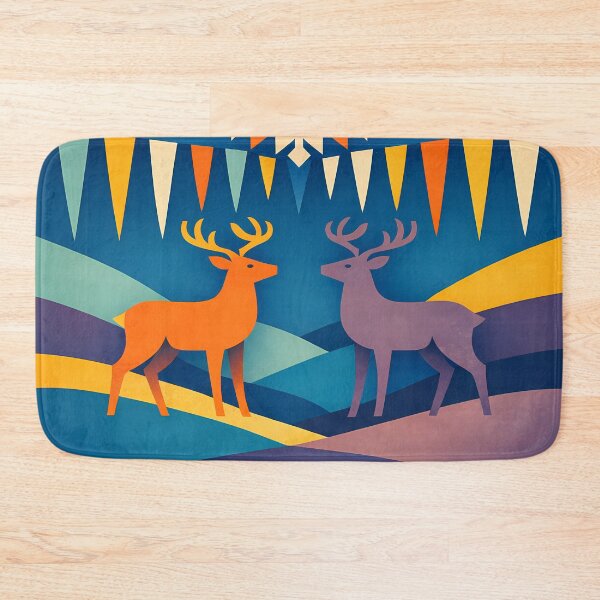 Item preview, Nordic Snowflake Deer in Winter Hills designed and sold by InkSmithery.
