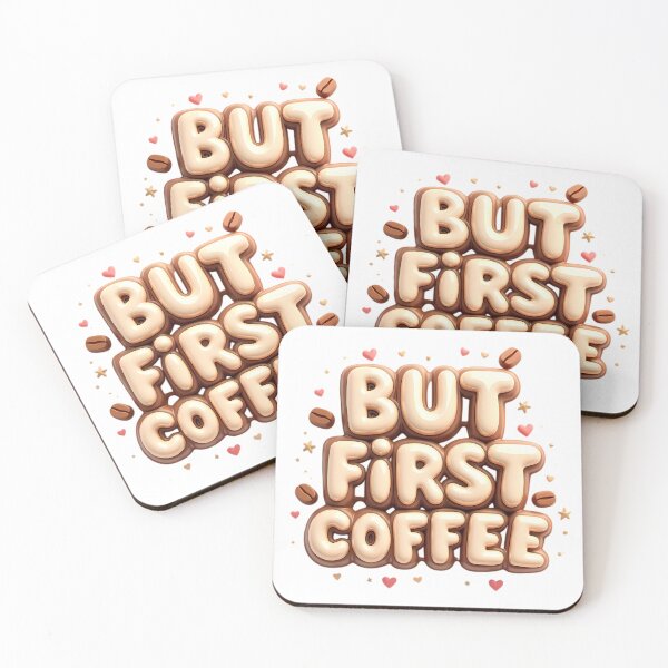 Item preview, But First Coffee Quote Cute Coffee Bubble 3D designed and sold by JoRem47.
