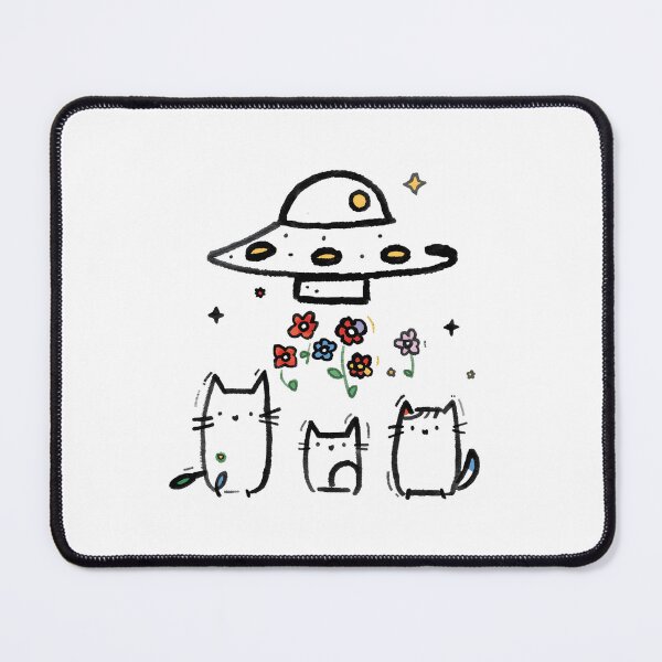 Item preview, Space cats and flowers designed and sold by uunaa.