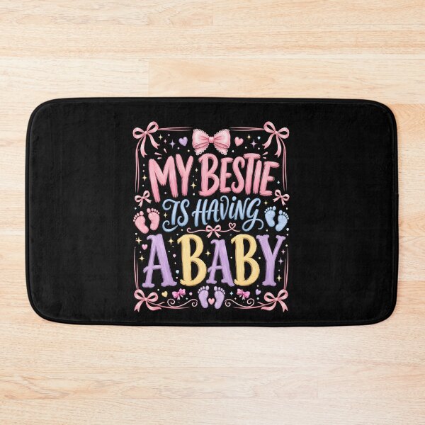 Item preview, My Bestie Is Having a Baby” Cute Pregnancy Announcement Design – Baby Shower Gift for Best Friend designed and sold by THREE LITTLE BEANS.