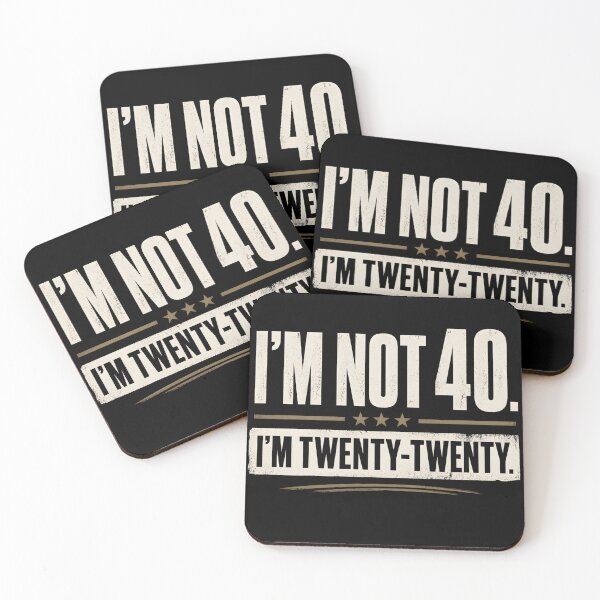 Item preview, I’m Not 40, I’m Twenty-Twenty” Funny 40th Birthday Shirt – Turning 40 Humor  designed and sold by THREE LITTLE BEANS.