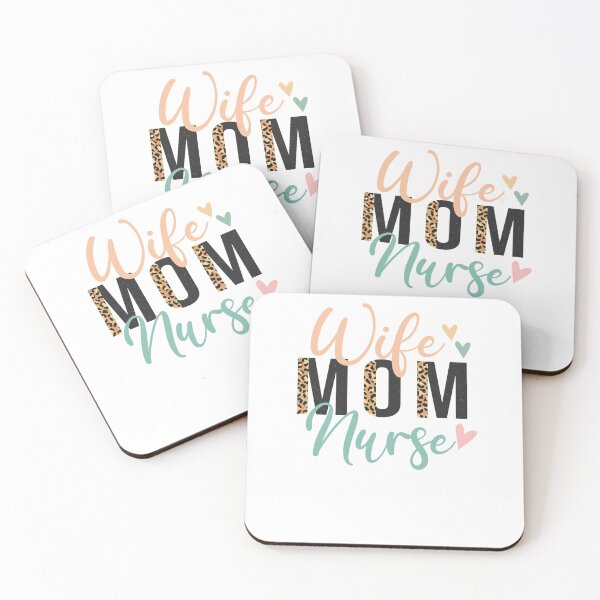 Item preview, Wife Mom Nurse Leopard Print Aesthetic Healthcare designed and sold by krystalRomanart.
