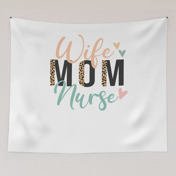 Item preview, Wife Mom Nurse Leopard Print Aesthetic Healthcare designed and sold by krystalRomanart.