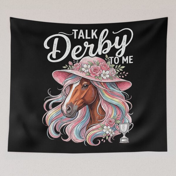 Item preview, Talk Derby To Me Elegant Horse With Floral Hat Derby Style designed and sold by Phil Ben.