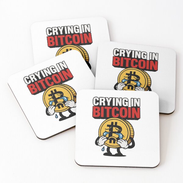 Item preview, CRYING IN BITCOIN Funny Bitcoin Crypto Meme Shirt designed and sold by EnzoPanicSell.
