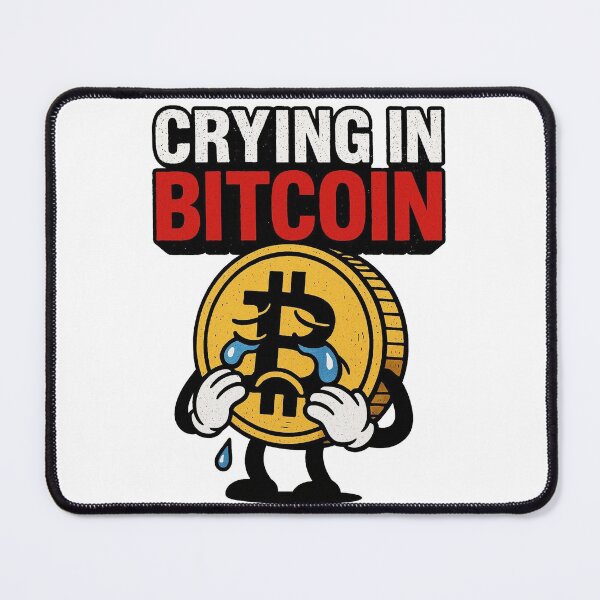 Item preview, CRYING IN BITCOIN Funny Bitcoin Crypto Meme Shirt designed and sold by EnzoPanicSell.