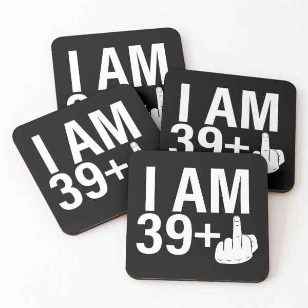 Item preview, 39+1 – Officially 40 Funny Birthday Milestone white Design designed and sold by EmeraldeaArt.