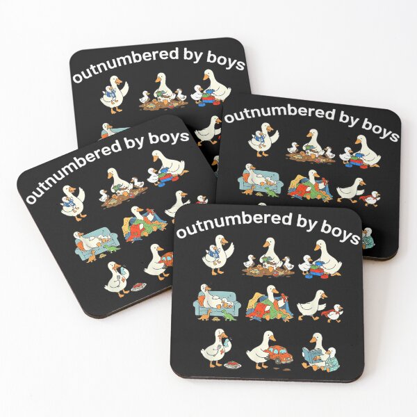 Item preview, Funny Outnumbered By Boys Mama Duck And Ducklings Motherhood Aesthetic designed and sold by Phil Ben.