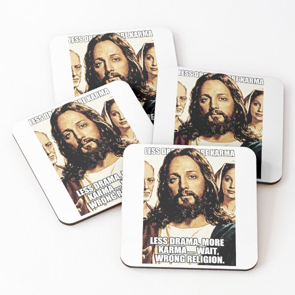 Item preview, Less Drama More Karma Jesus Pointing Meme designed and sold by Piotrek0001.