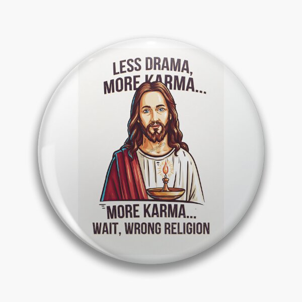 Item preview, Less Drama More Karma Jesus White Background designed and sold by Piotrek0001.