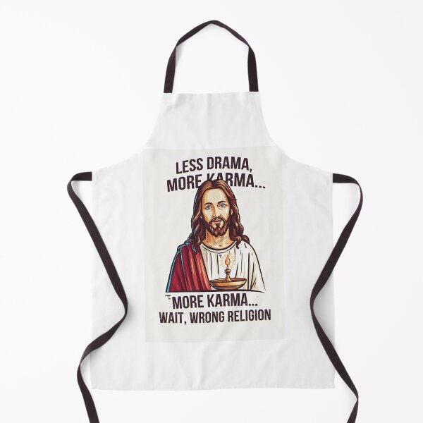 Item preview, Less Drama More Karma Jesus White Background designed and sold by Piotrek0001.