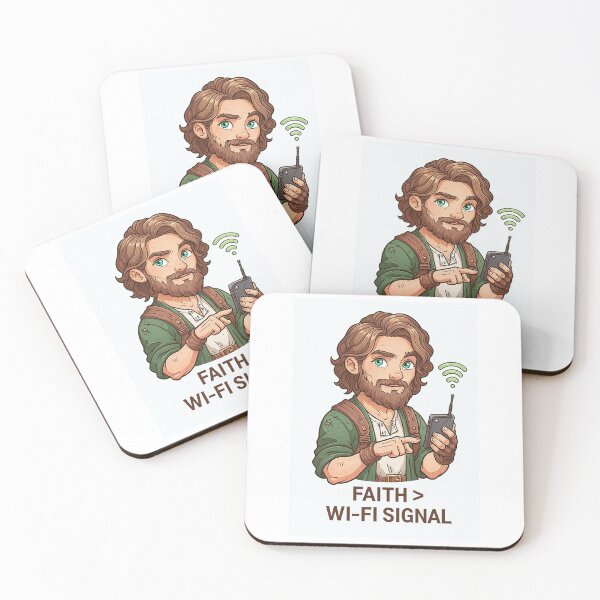 Item preview, Faith Greater Than Wi Fi Signal Cute Cartoon designed and sold by Piotrek0001.
