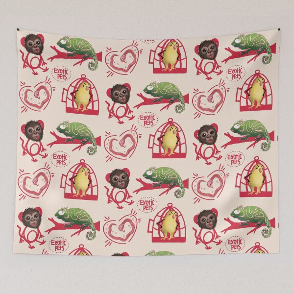 Item preview, Cute Exotic Pets Funny Cartoon Set designed and sold by Pryhozha.