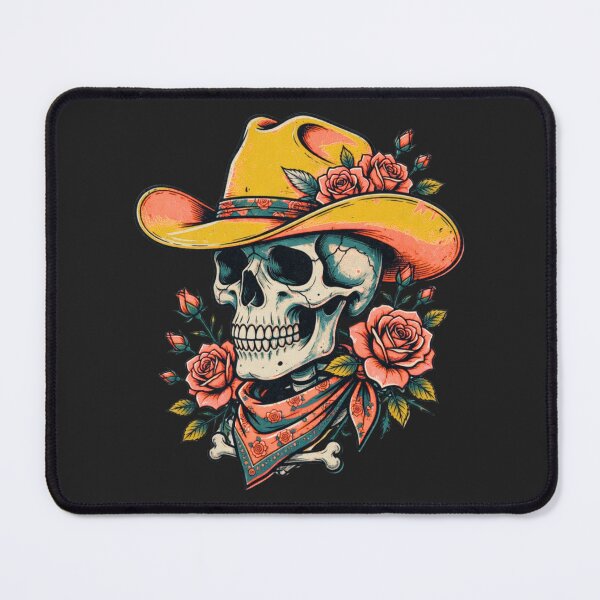 Item preview, Gothic Western Skull – Rose & Feather Cowboy Aesthetic Shirt designed and sold by JAMESAMORN.