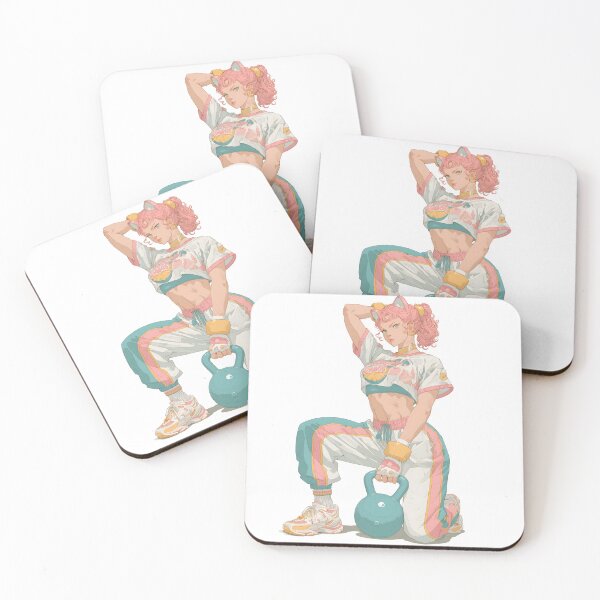 Item preview, Anime Cat Girl Gym Kettlebell Workout designed and sold by Mrokar.